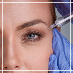 Botox woman getting an injection