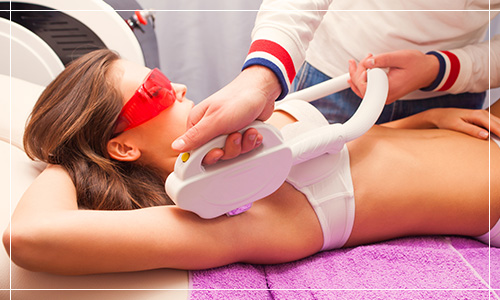 CTA 1 woman getting laser hair removal